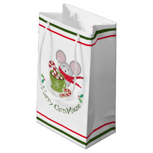 Merry ChrisMouse, Holiday Mouse Small Gift Bag