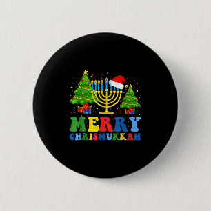 Merry Chrismukkah 2024 Happy Hanukkah Christmas Sa 6 Cm Round Badge