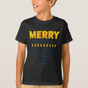 Merry Chrismukkah Christmas Hanukkah Chanukiah Gif T-Shirt