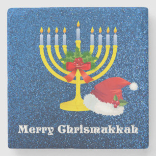 Merry Chrismukkah Coaster