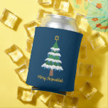 Merry Chrismukkah Cute Hanukkah Christmas Party<br><div class="desc">This cute Merry Chrismukkah party can cooler features a green Christmas tree decorated with blue dreidel ornaments and a gold Jewish Star of David at the top for Hanukkah to combine the 2 holidays for a family that celebrates both.</div>