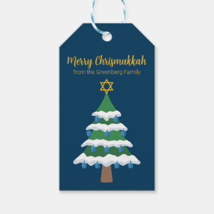 Merry Chrismukkah Cute Hanukkah Christmas Party Gift Tags