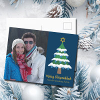 Merry Chrismukkah Cute Hanukkah Christmas Photo