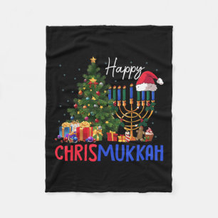 Merry Chrismukkah Happy Christmas Hanukkah 2  Fleece Blanket