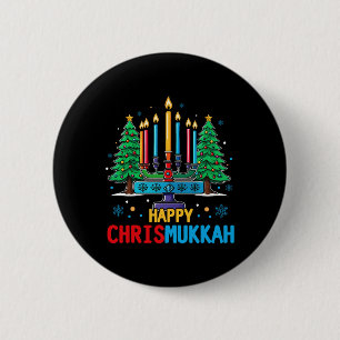 Merry Chrismukkah Happy Christmas Hanukkah 3 6 Cm Round Badge