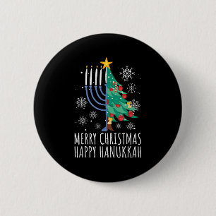 Merry Chrismukkah Happy Christmas Hanukkah 6 Cm Round Badge