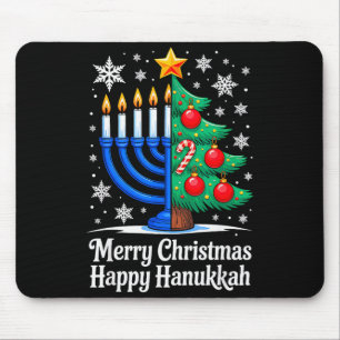 Merry Chrismukkah Happy Christmas Hanukkah Matchin Mouse Pad