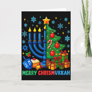Merry Chrismukkah Happy Christmas Hanukkah Pajama  Card