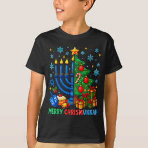 Merry Chrismukkah Happy Christmas Hanukkah Pajama  T-Shirt