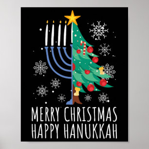 Merry Chrismukkah Happy Christmas Hanukkah Poster