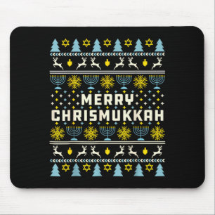 Merry Chrismukkah Happy Hanukkah Jew Ugly Christma Mouse Pad