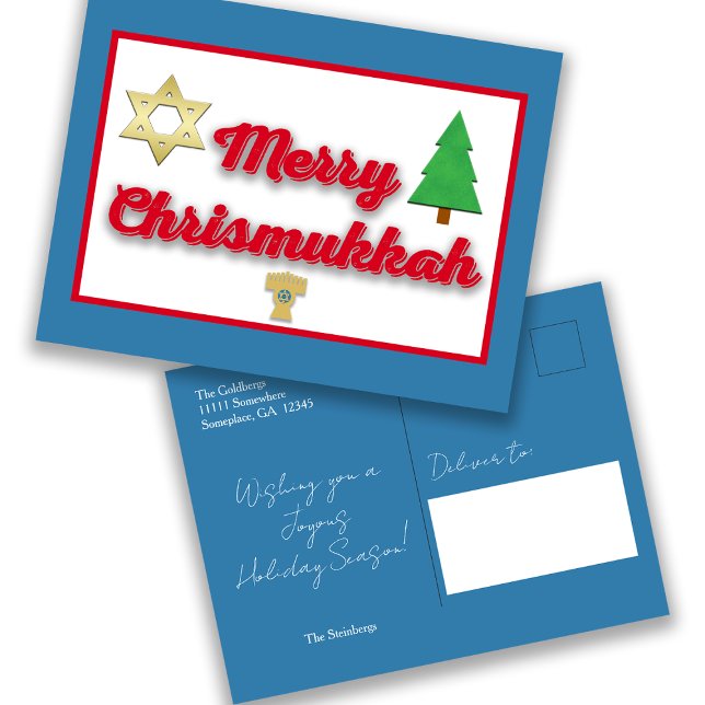 Merry Chrismukkah Interfaith Post Card (Creator Uploaded)