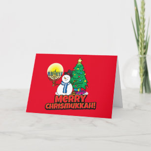 Merry Chrismukkah Jewish and Christmas Holiday Card