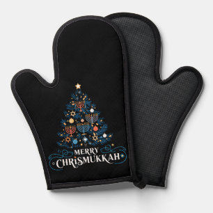 Merry Chrismukkah Jewish Holiday Hanukkah Oven Mitt