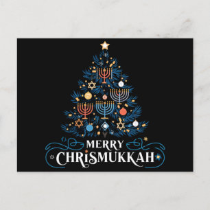 Merry Chrismukkah Jewish Holiday Hanukkah Postcard
