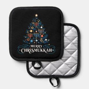 Merry Chrismukkah Jewish Holiday Hanukkah Pot Holder