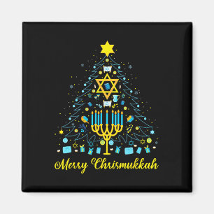 Merry Chrismukkah Menorah Christmas Tree Chanukah Magnet