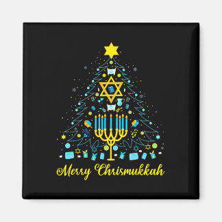 Merry Chrismukkah Menorah Christmas Tree Chanukah Magnet