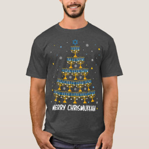 Merry Chrismukkah Menorah Christmas Tree Hanukkah  T-Shirt