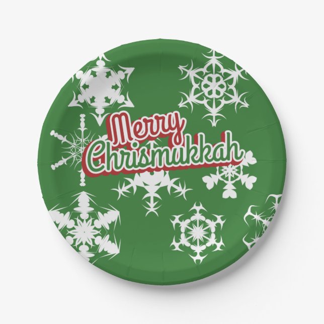 Merry Chrismukkah Paper Plate (Front)