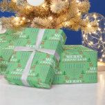 Merry Chrismukkah Pixel Reindeer and Menorah<br><div class="desc">Do you have a blended interfaith family that celebrates both Hanukkah and Christmas? This fun,  trendy,  pixel reindeer,  Christmas tree,  and menorah wrapping paper is perfect for a happy merry Christmukkah celebration!</div>
