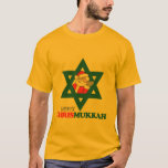 Merry Chrismukkah - T-Shirt<br><div class="desc">Shirtuosity.com: Holiday Humour Tees and Holiday Gifts. Find the Funniest Holiday Gifts including tees,  cards,  ornaments,  plates,  coasters,  hoodies,  stickers,  mugs,  buttons,  magnets,  hats,  bags and more from: http://www.Shirtuosity.com</div>