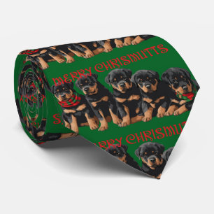 Merry Chrismutts Christmas Holiday Puppies Festive Tie