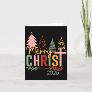 Merry Christ Mas Christian Christmas 2025 Family P Card