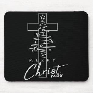 Merry Christ Mas Christian Christmas Jesus Christm Mouse Pad