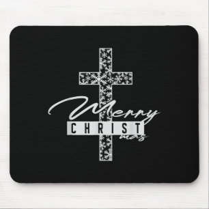 Merry Christ Mas Christian Christmas Jesus Christm Mouse Pad