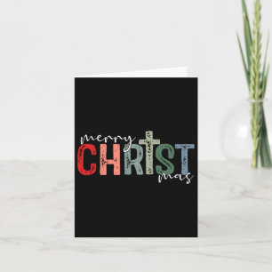 Merry Christ Mas Christian God Matching Christmas  Card