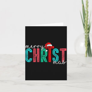 Merry Christ Mas Christian God Matching Christmas  Card