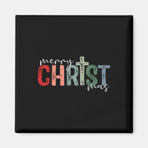 Merry Christ Mas Christian God Matching Christmas Magnet