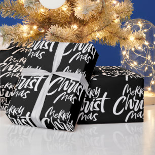 Merry Christ Mas Christian Religious Christmas Wrapping Paper