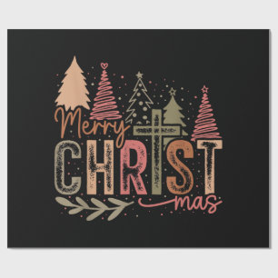 Merry Christ Mas Christmas Christian Faith Jesus C Wrapping Paper
