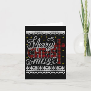 Merry Christ Mas Jesus Christian Pyjamas Ugly Chri Card