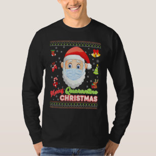 Merry Christ Mask Santa Elf Face Mask Christmas Ug T-Shirt