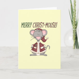 Merry Christ-Mouse T-shirts and Gifts Holiday Card