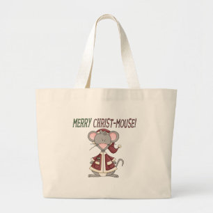 Merry Christ-Mouse T-shirts and Gifts Large Tote Bag