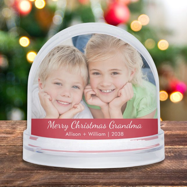 Merry Christams Grandma Photo Snowglobe (Creator Uploaded)