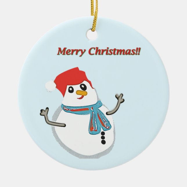 Merry Christma! Ceramic Tree Decoration (Front)