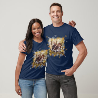 Merry Christma Family Photo Snow Flakes T-shirts
