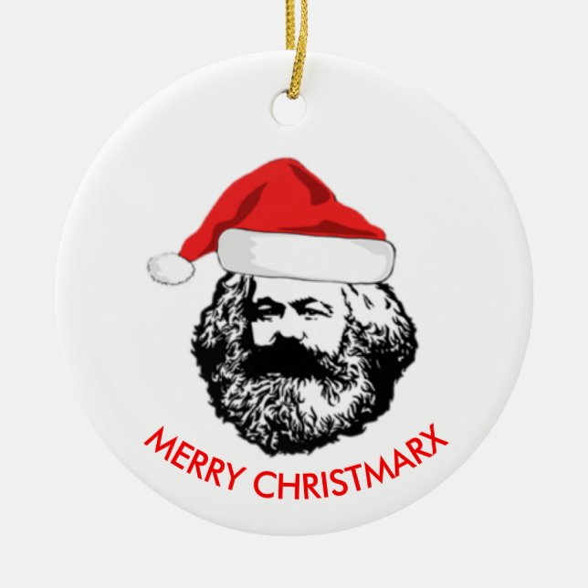 Merry Christmarx Ceramic Tree Decoration (Front)
