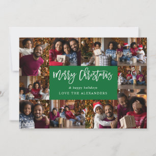 Merry Christmas 10 Multi Photo - Green