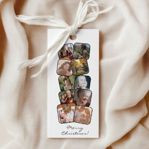 Merry Christmas 10 Photo Collage Bookmark Rack Card
