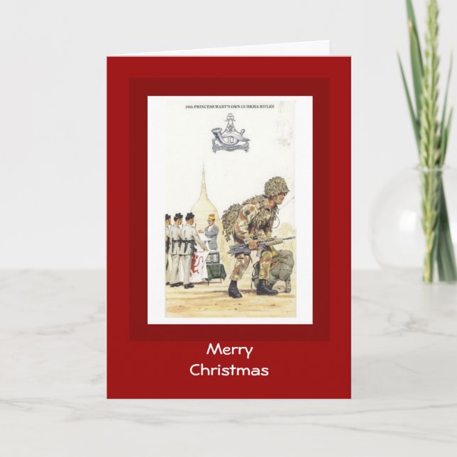 Merry Christmas, 10th Princess Mary's own Gurkha Holiday Card (Front)