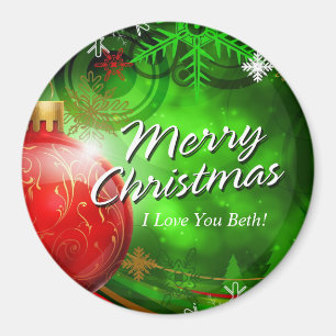 Merry Christmas 13 Ornament Magnet