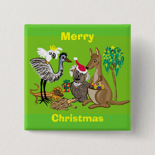 Merry Christmas 15 Cm Square Badge