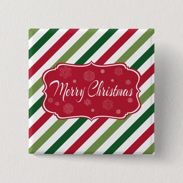 Merry Christmas 15 Cm Square Badge (Front)