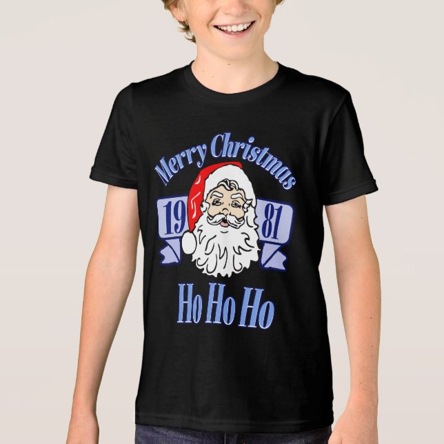 Merry Christmas 1981 Tri-Blend Shirt (Front)